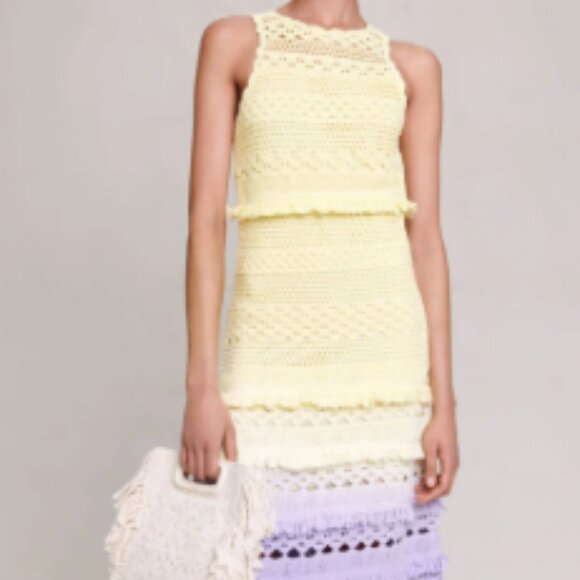 Maje Tiered Maxi Sundress in Purple and Yellow - Picture 14 of 16